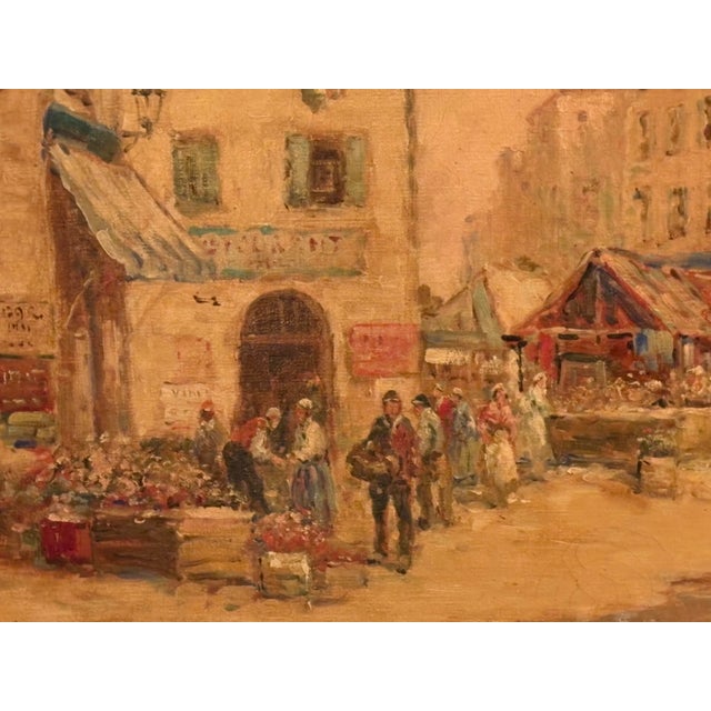 1990s Early 20th Century Rustic European Market Scene by Dennis Ainsley For Sale - Image 5 of 6