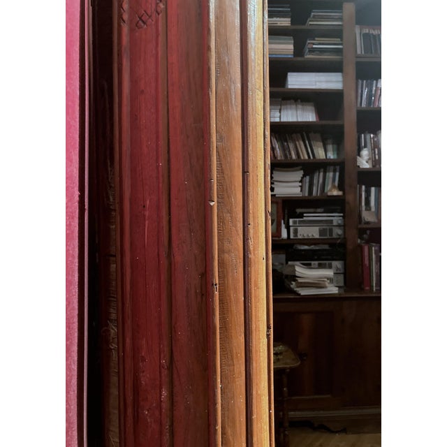 19th Century Italian Architectural Corinthian Wood Columns on Sandstone Plinths, Set of 2 For Sale - Image 12 of 16