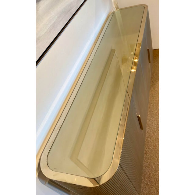 Wood Caracole Modern Oracle Finish Fluted Love Sideboard For Sale - Image 7 of 9