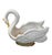 This striking vintage swan planter is a classic example of Italian Majolica-style pottery, characterized by its expressive...