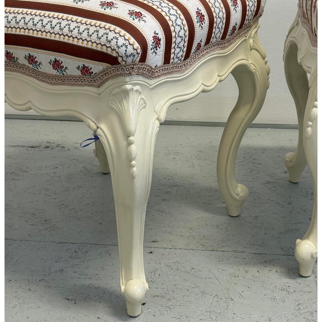 Rococo Louis XV Rococo Revival White Stools, 1870s, Set of 2 For Sale - Image 3 of 6