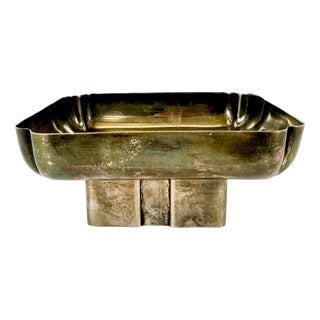 Italian Silver Plated Footed Bowl by Cleto Munari, 1980s For Sale