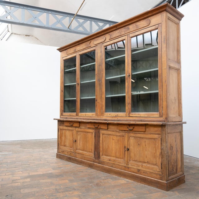Antique Oak and Fir Bookcase, 1900 For Sale - Image 12 of 12