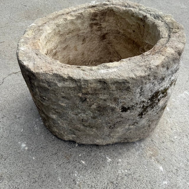 Stone Antique Limestone Trough 5526f 19"d For Sale - Image 7 of 8
