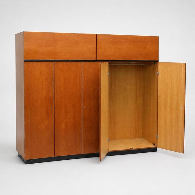 Large Vintage Teak Wardrobe with Hanging and Shelving Sections, 1960s For Sale - Image 5 of 8