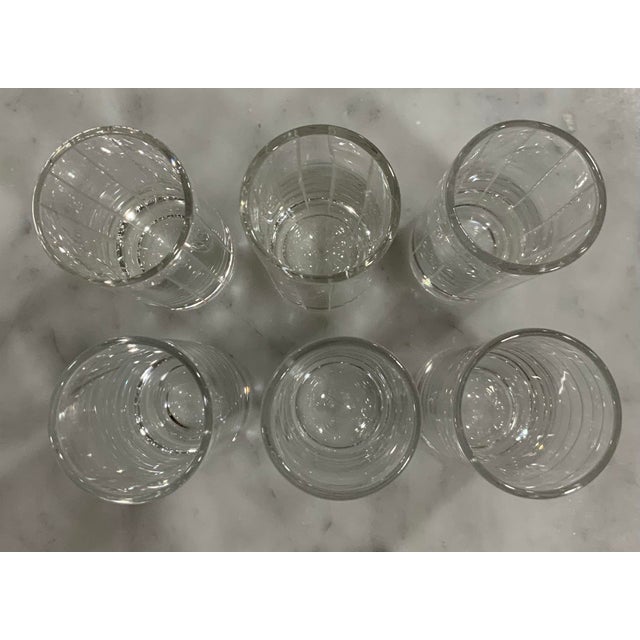 Transparent Vintage Barware - 2 Vera Wang Crystal Bottle Stoppers & 6 Crystal Shot Glasses - Palm Beach Regency, Bar Cart Glam & Grandmillennial - See Pics! For Sale - Image 8 of 9