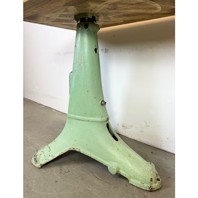 Industrial Green Cast Iron Table, 1960s For Sale - Image 15 of 18