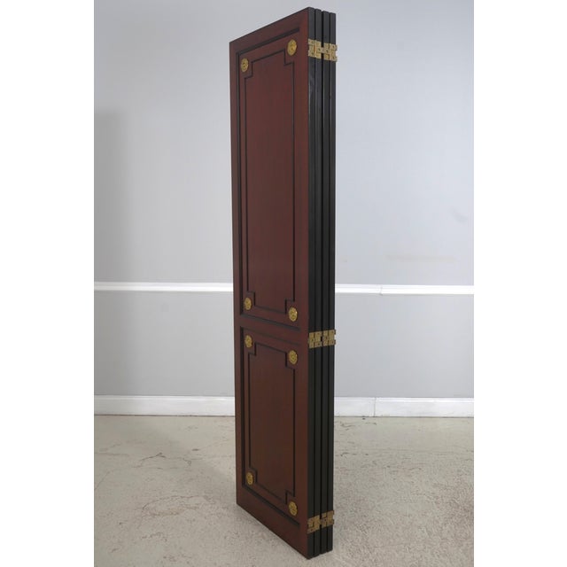 Regency 4 Panel Mahogany Folding Screen Room Divider For Sale - Image 9 of 9