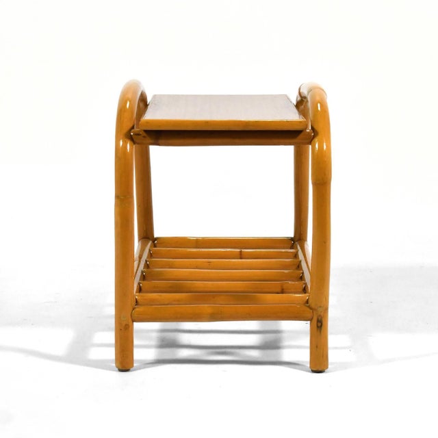 This terrific Ficks Reed rattan side table is perfect for your mid-century pad or tropical Tiki room. It's well made and...
