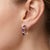 Indulge in timeless elegance with these oval-cut amethyst and diamond linear drop earrings. Set in warm, high-polish...