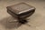 Mid 20th Century MCM Tufted Leather Wingback Swivel Chair With Ottoman in Grey For Sale - Image 5 of 12