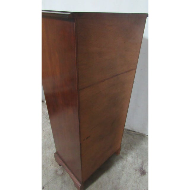 1980s Mahogany Lingerie Chest of Drawers Narrow Nice For Sale - Image 10 of 10