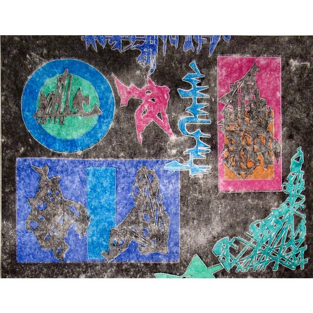 Expressionism Ruth Leaf Untitled C. 1990 Original Print For Sale - Image 3 of 6