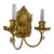 Antique Brass Wall Sconce Baroque Style Two Light For Sale