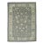 Early 21st Century Gray Floral Design Handwoven Wool Turkish Oushak Rug 6'1" X 8'4" For Sale