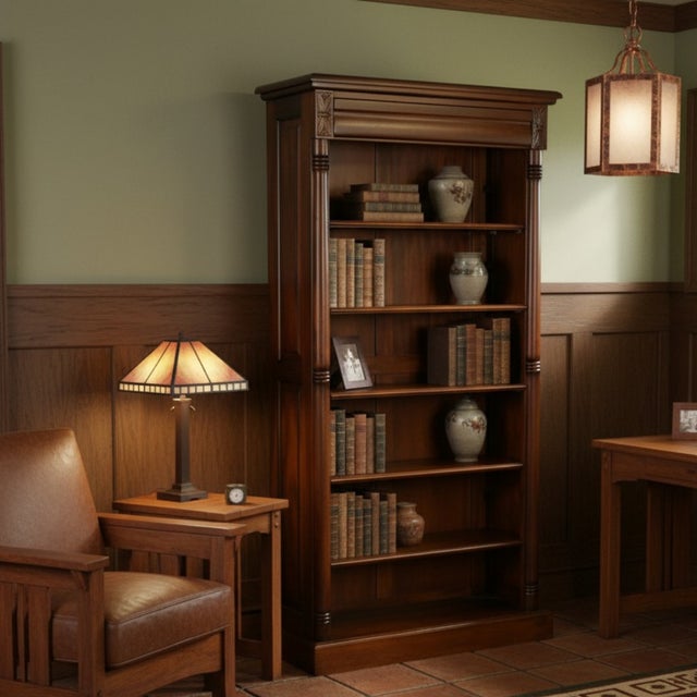 Legacy Open Bookcase - Brown Walnut For Sale - Image 9 of 10