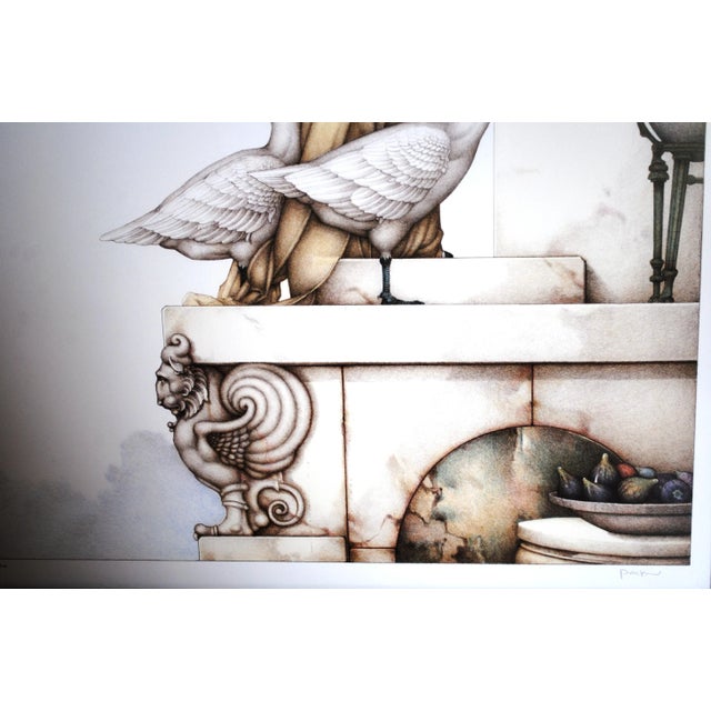 Late 20th Century Michael Parkes "The Riddle" Stone Lithograph Signed 54/160 1999 Framed For Sale - Image 5 of 10