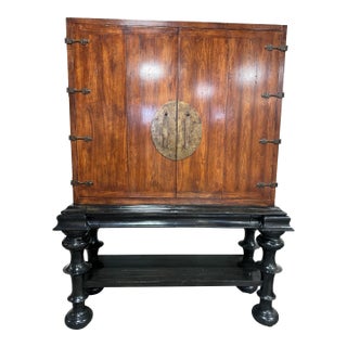 Monumental Asian Style Entertainment Cabinet For Sale