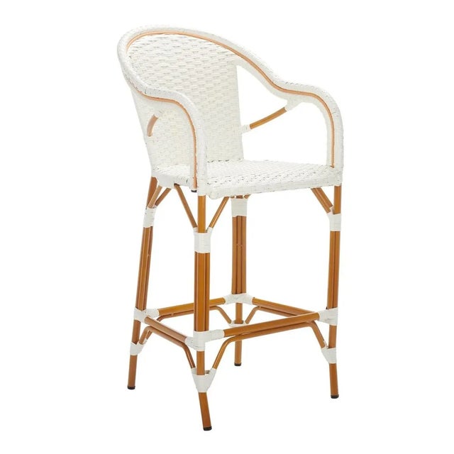 California Barstool with Arms - White For Sale - Image 11 of 11