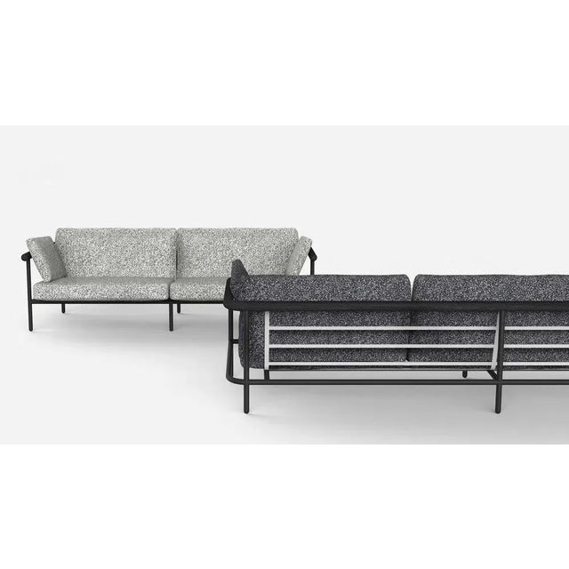 Upholstered X-Rays Sofa by Alain Gilles For Sale - Image 4 of 6