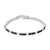 .925 Sterling Silver 6.0 Cttw Black and White Diamond Tennis Bracelet (I-J Color, I2-I3 Clarity) - 7 For Sale