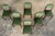 Art Deco 1930s French Art Deco Oak Dining Chairs in Green Velvet - Set of 6 For Sale - Image 3 of 18