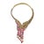 Bochic “Capri” Vintage Diamond, Ruby & Fancy Sapphire Necklace Set 18K & Silver For Sale - Image 9 of 15