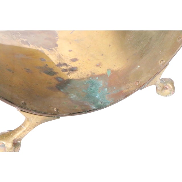 Vintage Brass Fireplace Log Holder For Sale - Image 10 of 10