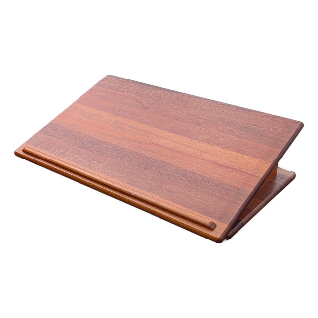 Danish Handcrafted Mid-20th Century Solid Teak Book Cradle / Book Stand For Sale