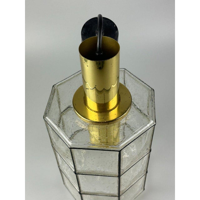 1970s Space Age Ceiling Lamp in Glass and Brass from Glashütte Limburg, Germany, 1960s-1970s For Sale - Image 5 of 18