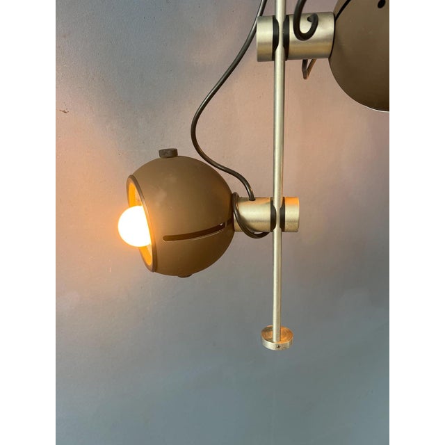 Vintage Space Age Brown Ceiling Light For Sale - Image 5 of 12