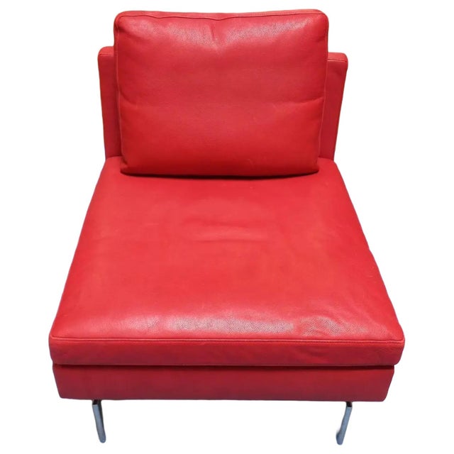 Ligne Roset by Didier Gomez Stricto Sensu Red Leather Chairs - Set of 2 For Sale In San Francisco - Image 6 of 7