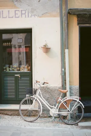 Bicycle in Monterosso, Italy by Lauren Jonas Print, 12" x 18"