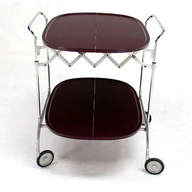Mid-Century Modern Cartel Folding Serving Cart For Sale - Image 6 of 11