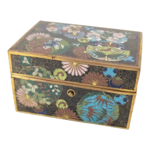19th Century Japanese Aesthetic Style Cloisonne Enamel Box
