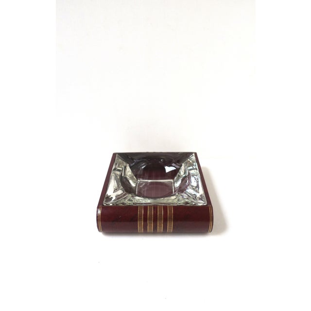 Art Deco Leather Catchall Ashtray, Mid-20th Century For Sale - Image 4 of 13