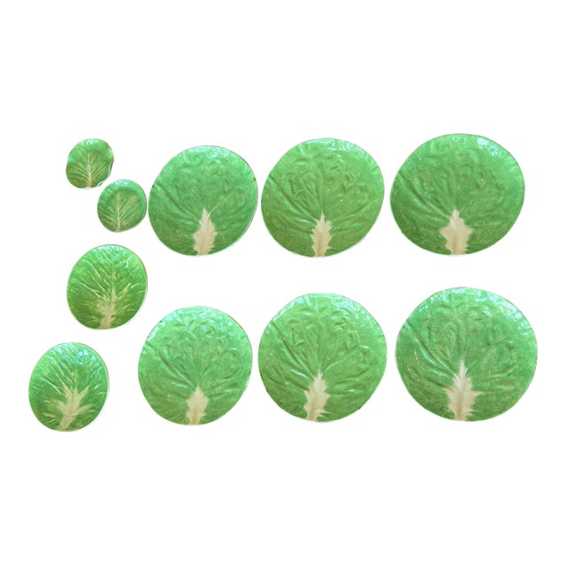 Mid 20th Century Dodie Thayer Lettuce Ware - 10 Pieces For Sale