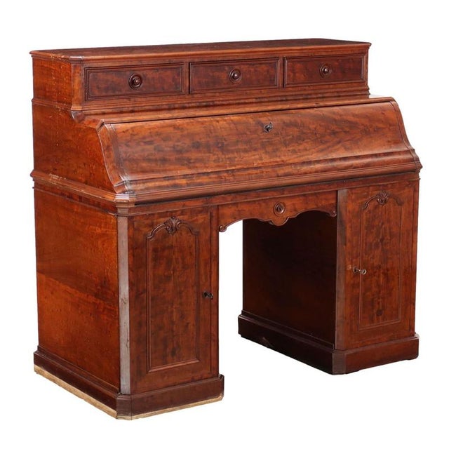 Antique Writing Desk in Mahogany and Oak For Sale - Image 15 of 15