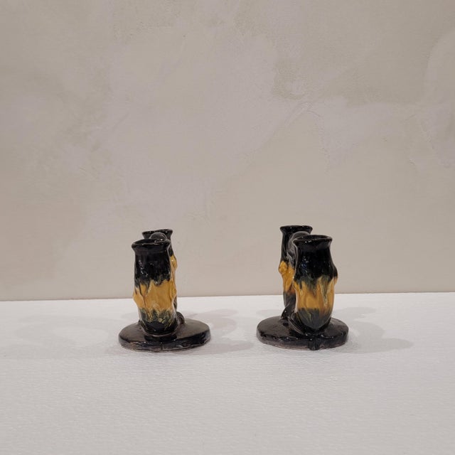 Ceramic Candleholders from Vallauris, France, 1970s, Set of 2 For Sale - Image 4 of 10