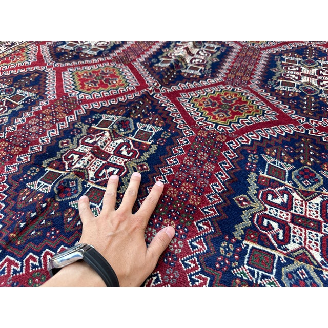 Red Afghan Ersari Hand-Knotted Wool Rug - 6'7" X 9'8" For Sale - Image 10 of 13