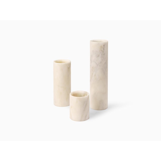 Minimalist Marble Vase by Manuel Aires mateus, Set of 3 For Sale - Image 13 of 13