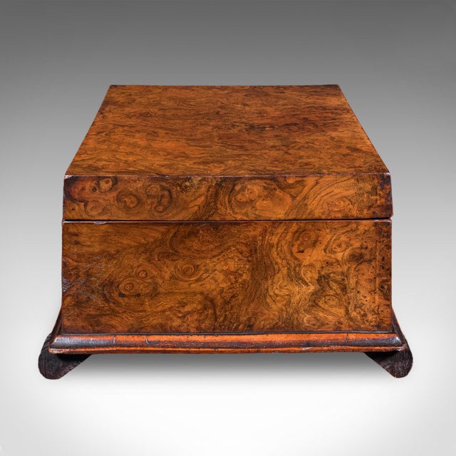 Antique Keepsake Case, English, Burr Walnut, Jewellery, Organiser Box, Victorian For Sale - Image 4 of 12