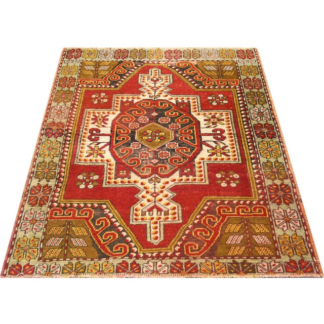 1960s 1960s Turkish Oushak Rug For Sale - Image 5 of 5