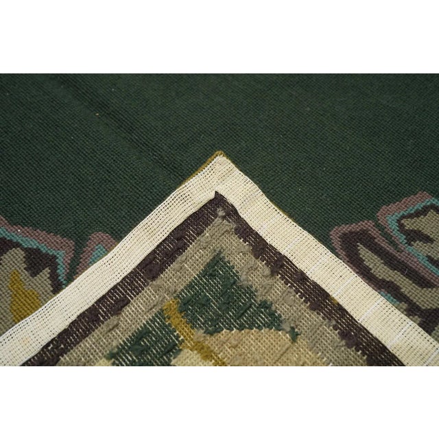 Green French Aubusson Design Rug 7'10'' X 10'0" For Sale - Image 8 of 9