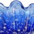 Barovier Toso Murano Vintage Cobalt Blue Silver Flecks Italian Art Glass Conch Shell Bowl Vase For Sale In Orlando - Image 6 of 9