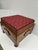 Burgundy Square Victorian Burgundy Upholstered Footstool For Sale - Image 8 of 15