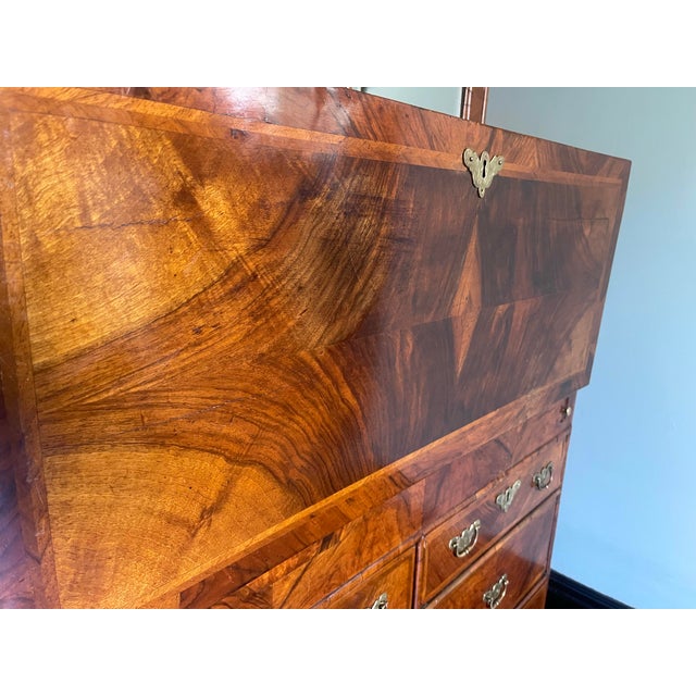 Wood 18th Century English Walnut Bureau Bookcase/ Secretary, Ca 1720 For Sale - Image 7 of 12