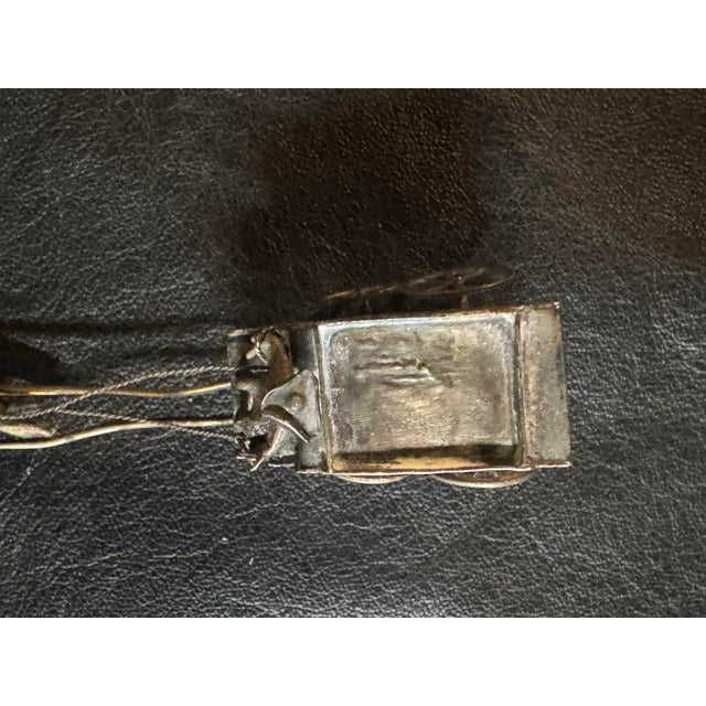 Silver Vintage Dutch Silver Miniature Carriage and Horses For Sale - Image 8 of 12