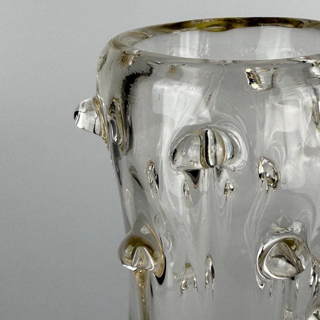 Silver Vintage Mugnoni Murano Glass Vase by Ercole Barovier for Barovier & Toso, 1938 For Sale - Image 8 of 13