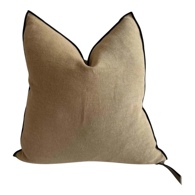 Sable French Linen Pillow For Sale